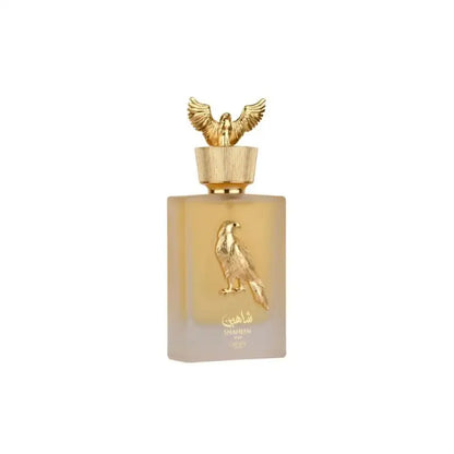 Perfume Shaheen Gold Lattafa – fragancia árabe unisex amaderada y elegante disponible en Almaira Perfumes